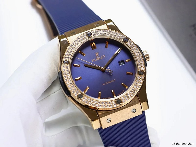 Hublot Watch with Blue Dial Watch Detail