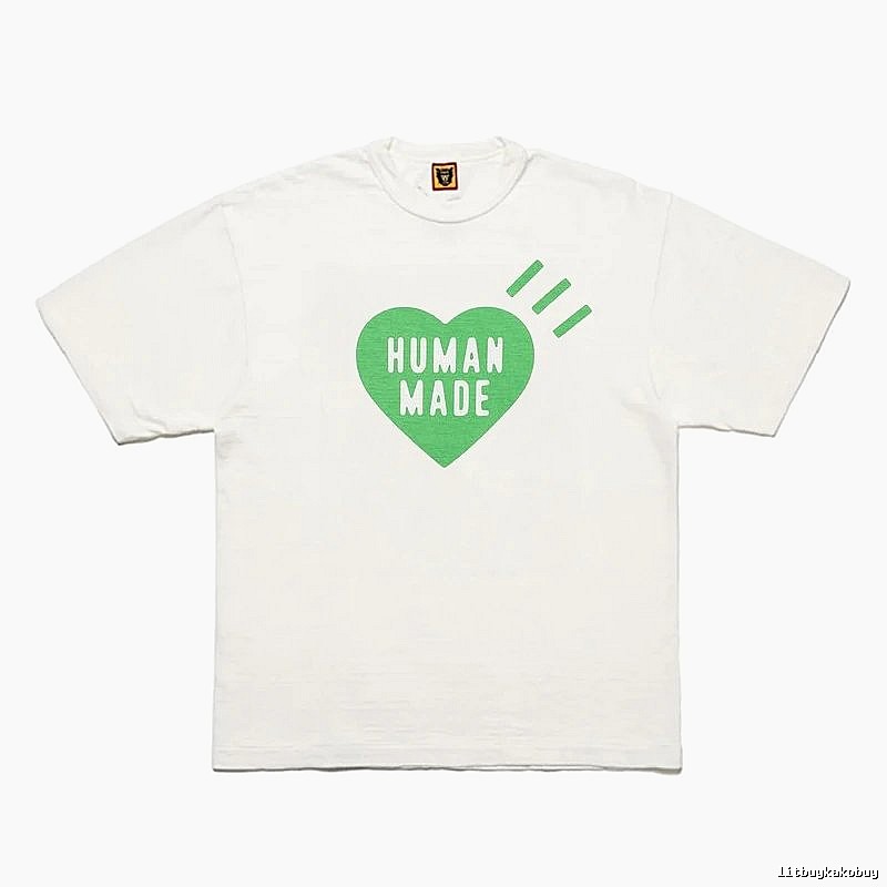 Human Made Logo Detail Heart logo T-shirt Black Green Human with Relaxed Feel