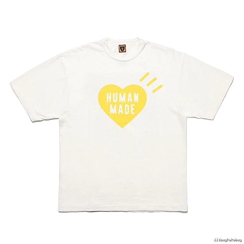 Human Made Monogram Heart logo T-shirt Black Green Human for Layered Styling