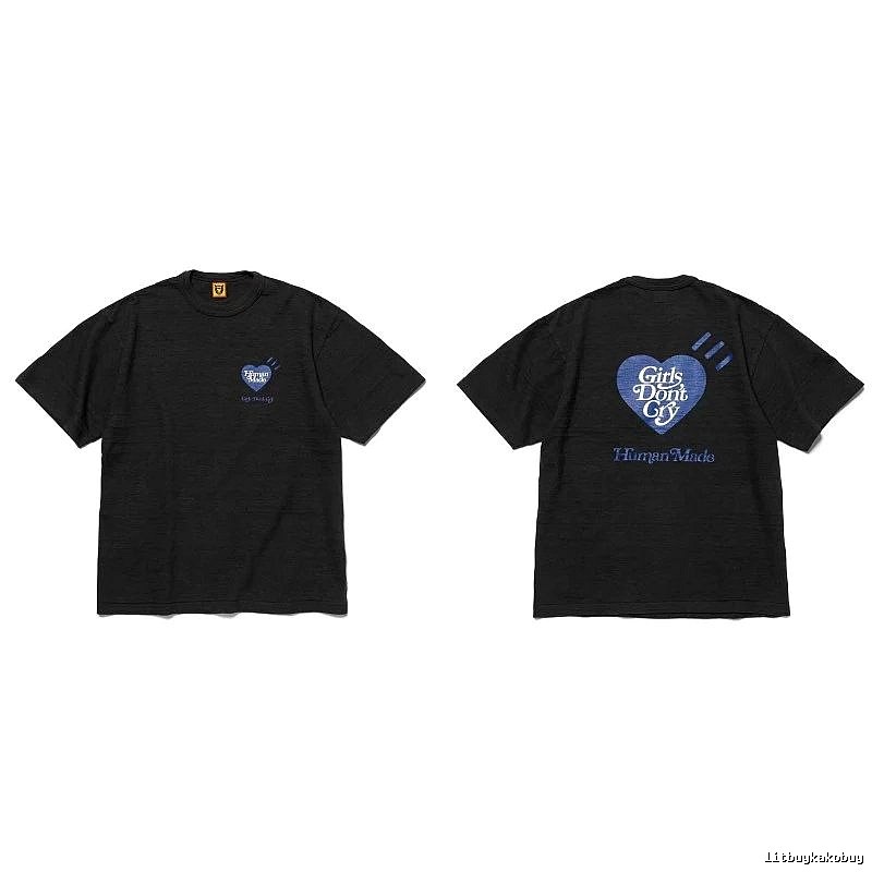 Human Made Sport Heart logo T-shirt Black Green Human for Collection Drops