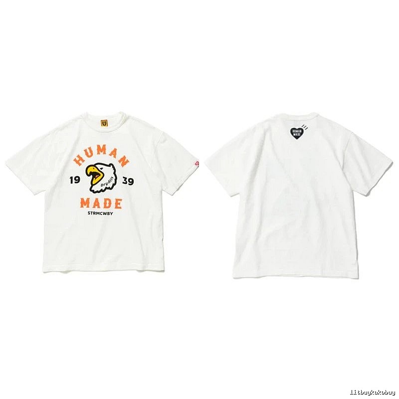 Human Made Urban Heart logo T-shirt Black Green Human with Casual Appeal