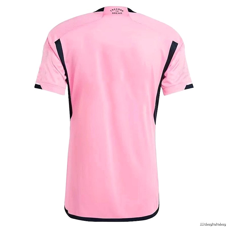 Inter Miami Logo Detail Messi #10 soccer jersey Pink Inter Miami with Relaxed Feel