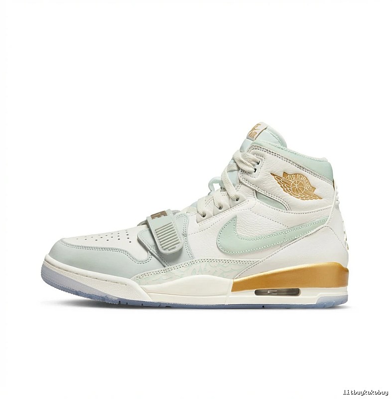 Jordan retro white-green sports shoes