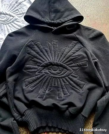 Kapital Classic Eye graphic hoodie Black Raised Eye for Daily Styling