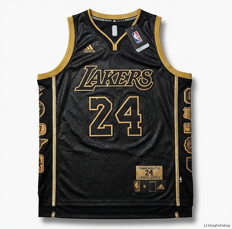 Kobe Lakers black and gold style jerseys