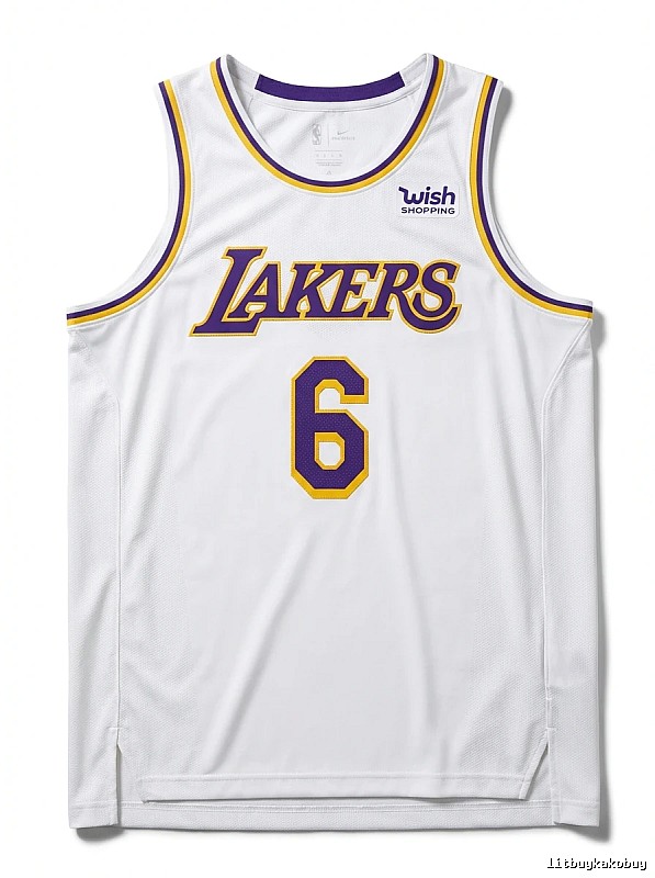 LBJ Lakers No. 6 white jersey