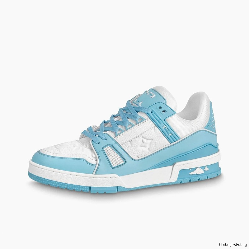 Louis Vuitton blue and white casual sports shoes