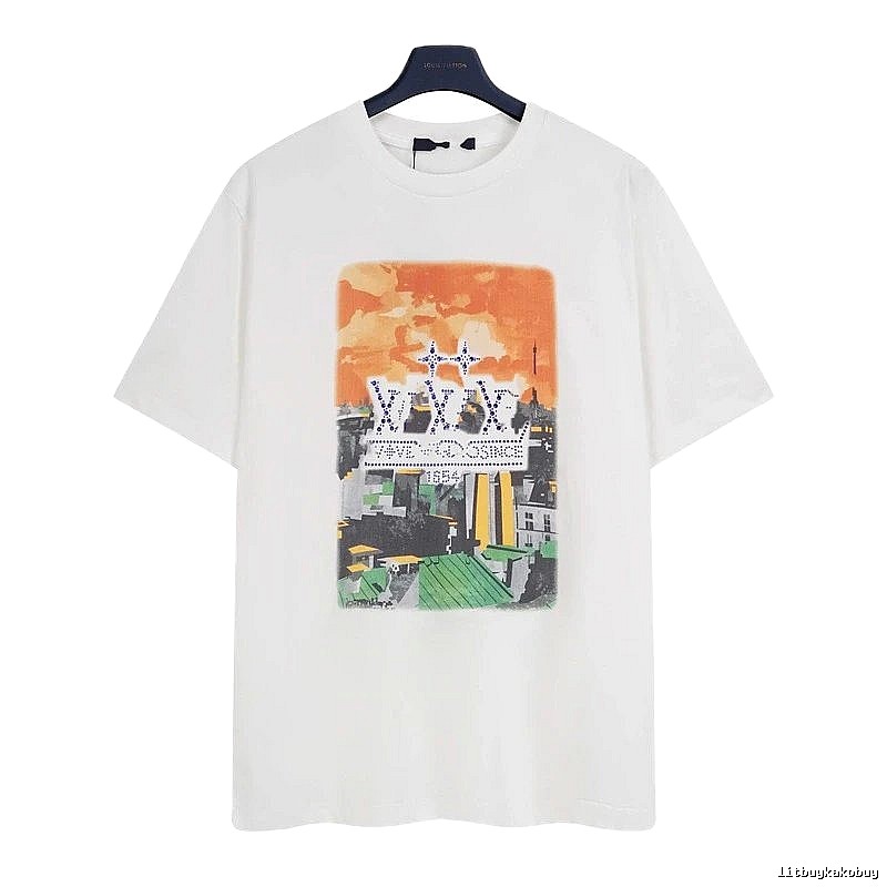 Louis Vuitton City Print Trendy & Cool White T-Shirt