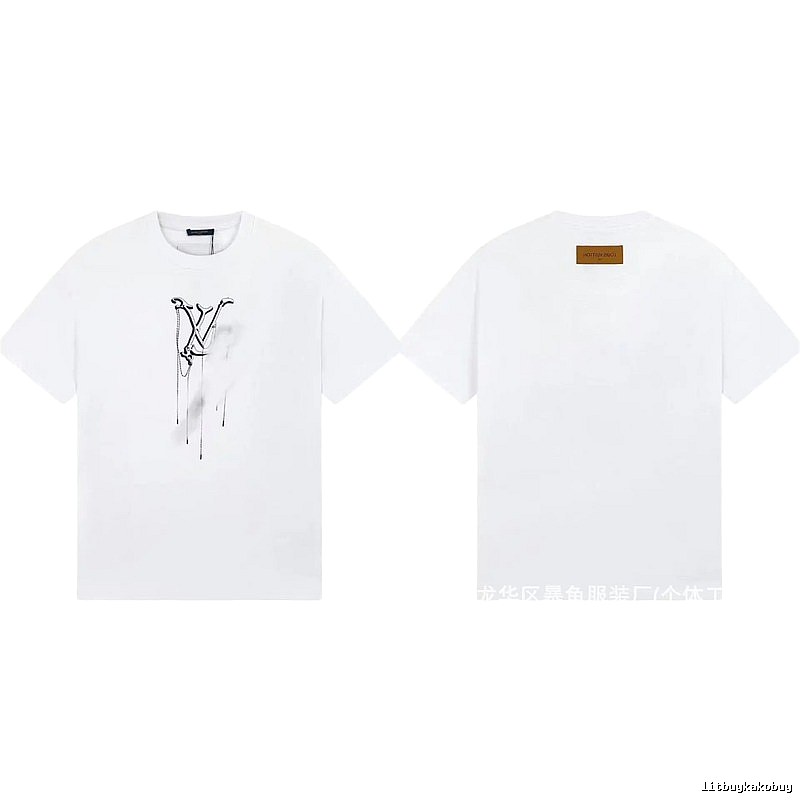 Louis Vuitton Graffiti Trend Style White Short-sleeve T-shirt