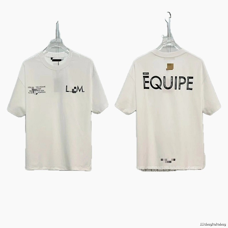 Louis Vuitton Letter Print Street Style White T-shirt
