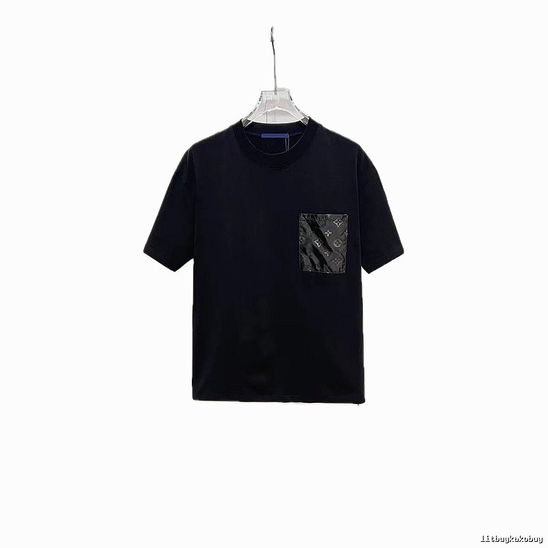 Louis Vuitton Monogram Casual Style Black T-Shirt