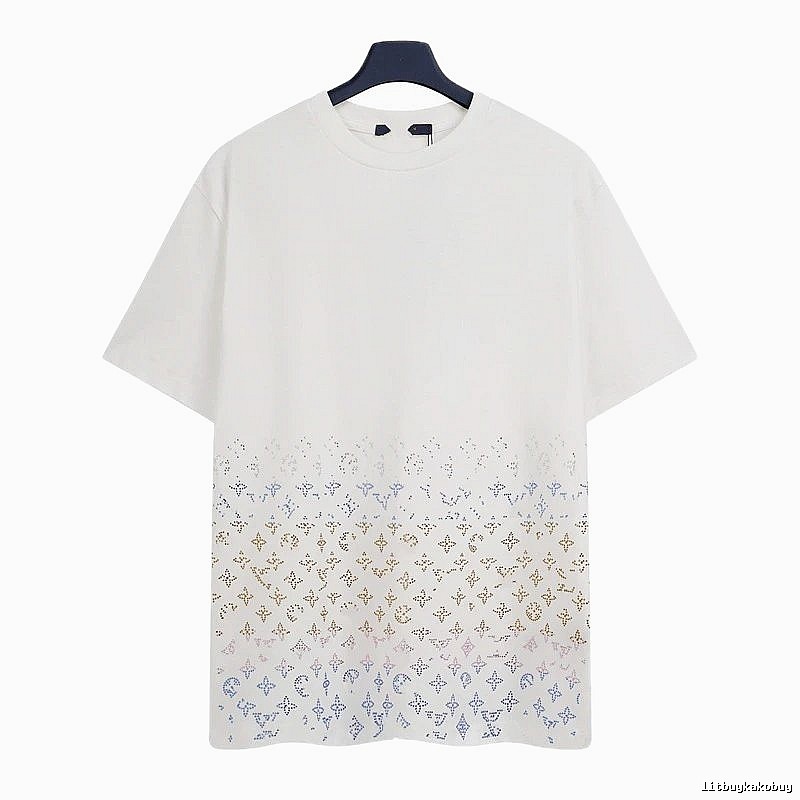Louis Vuitton Monogram Gradient Trendy White T-Shirt