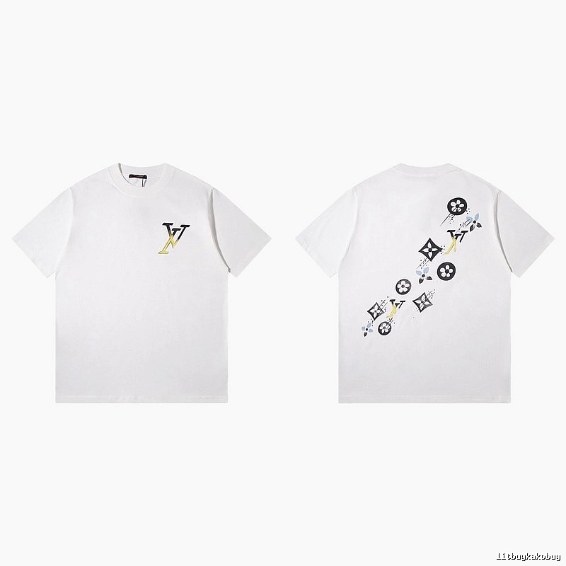 Louis Vuitton Monogram Trendy Style White T-Shirt