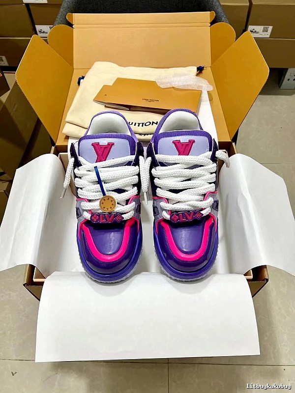 Louis Vuitton Purple Red Kids-style Low-top in Purple Red Low-top Sneaker for Daily Rotation