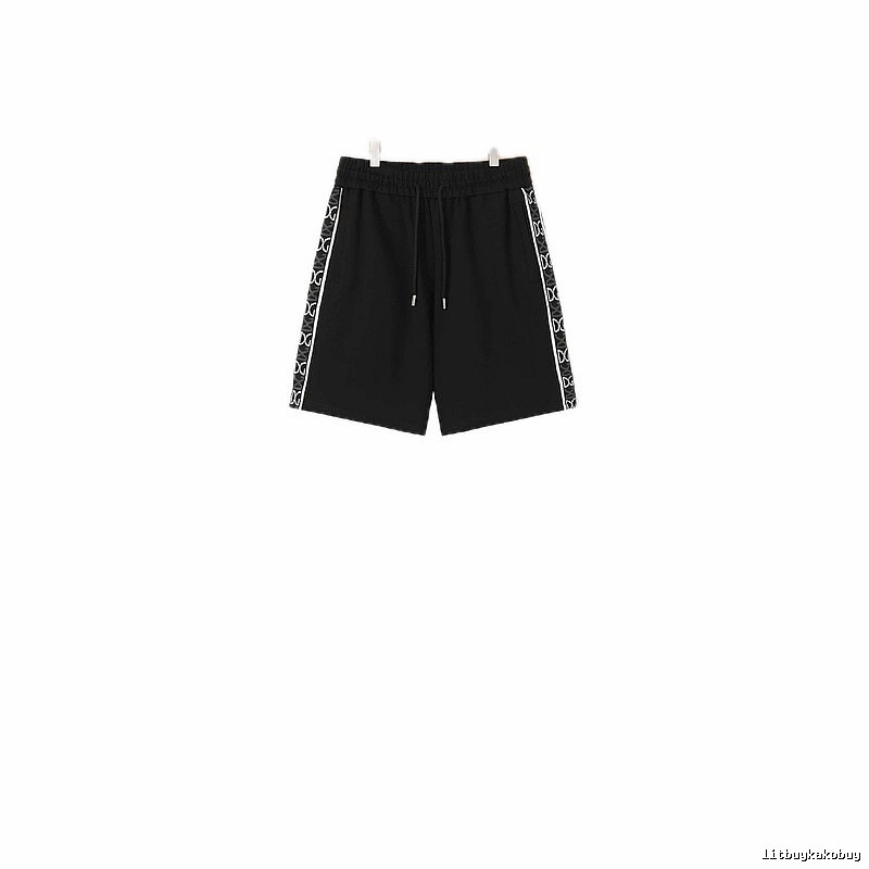 Louis Vuitton Side-Printed Casual Black Shorts