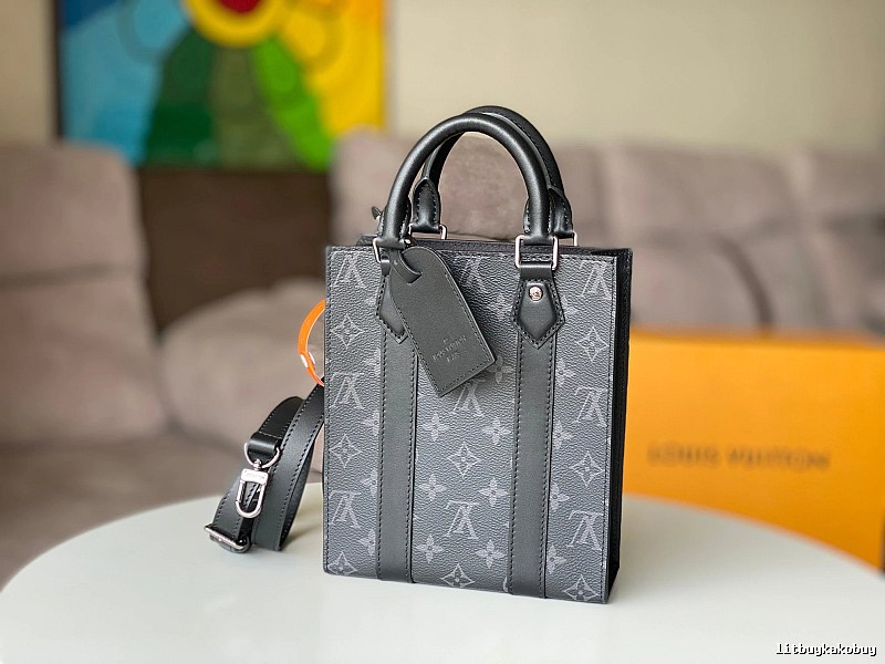 Louis Vuitton Tote Bag with Gray Monogram Vertical Tote for Photo Ready Styling