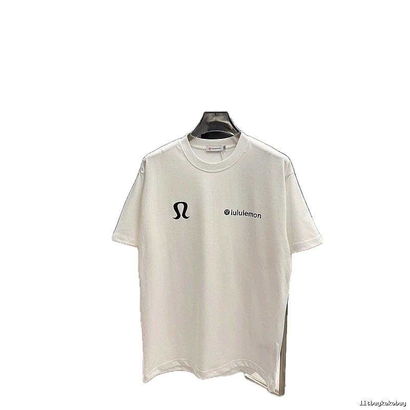 lululemon Classic Casual Style White Short Sleeve T-Shirt
