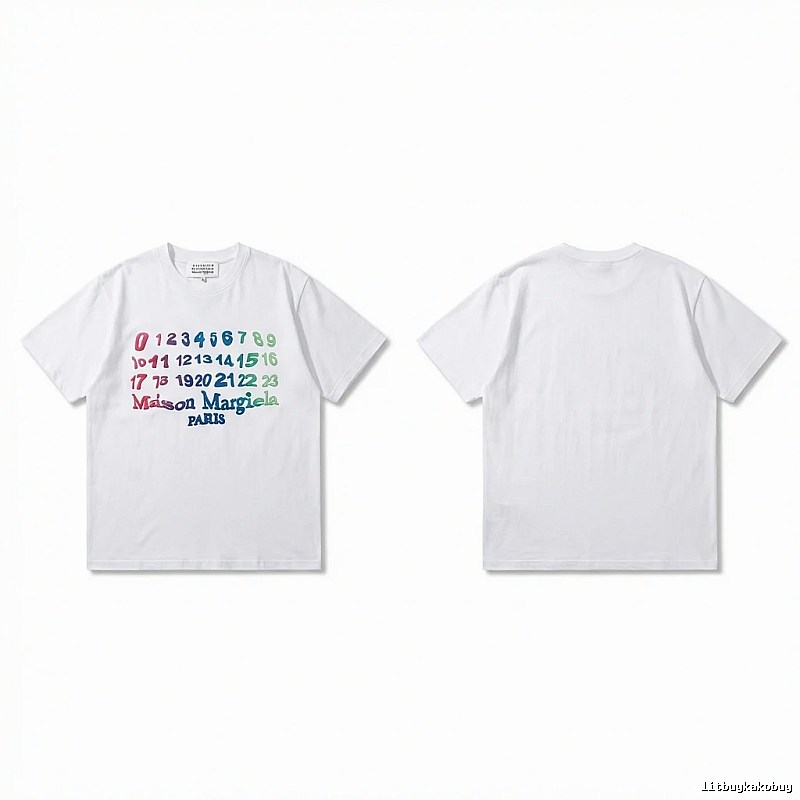 Maison Margiela digital-style white T-shirt