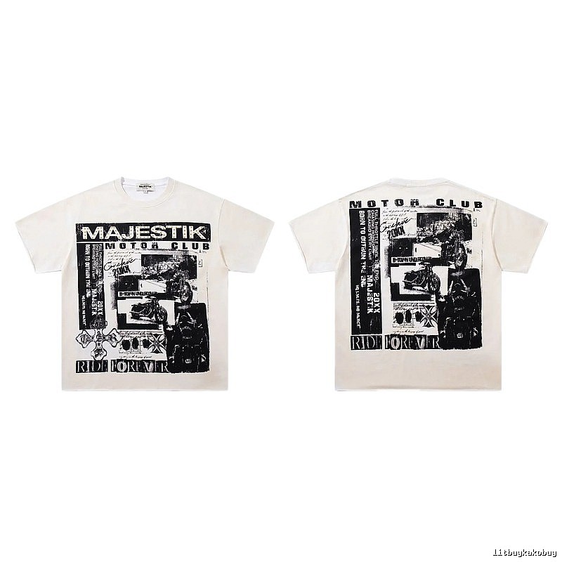 MAJESTIK Motorcycle Club Vintage Off-white T-shirt