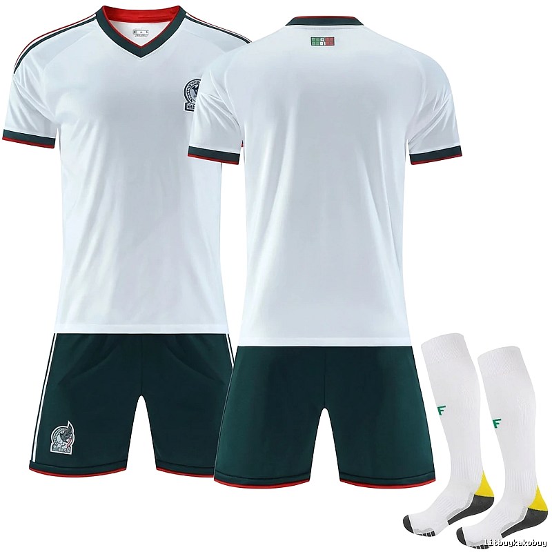 Mexico retro-style white and green jersey