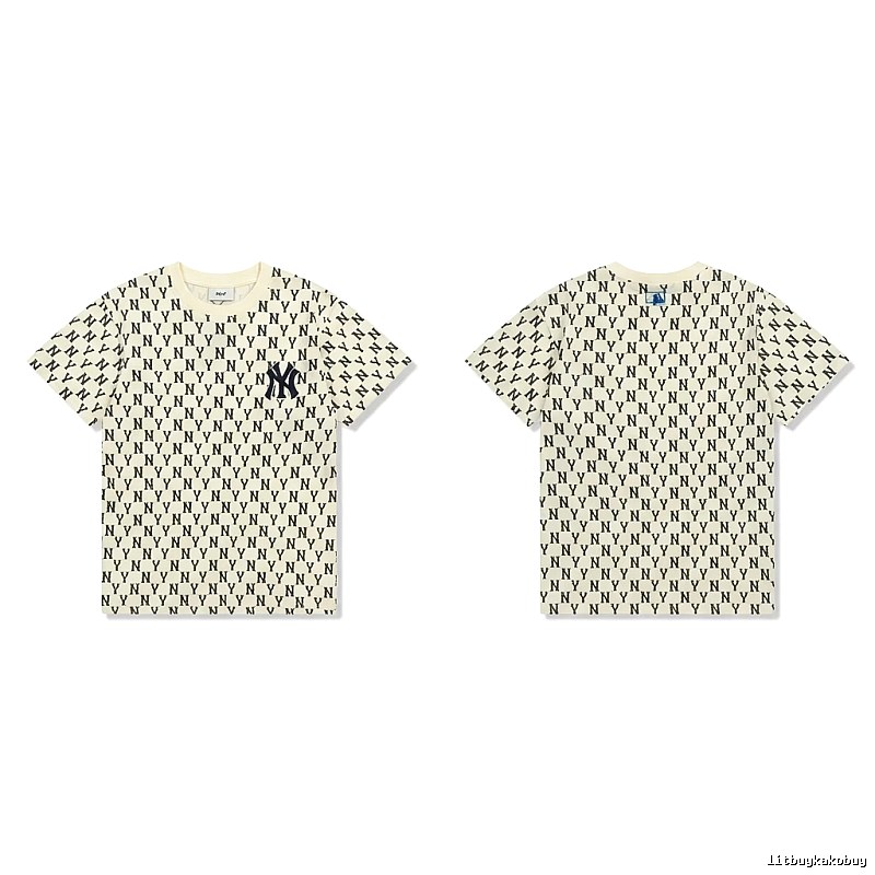 MLB full-print trendy style white T-shirt