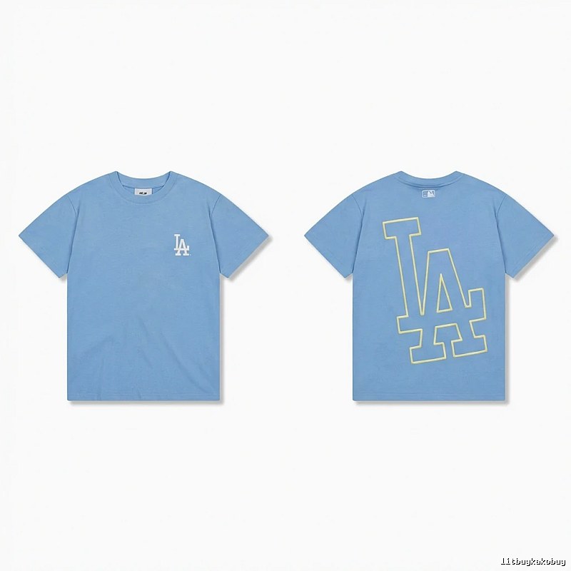 MLB LA Series Simple Style Blue T-shirt