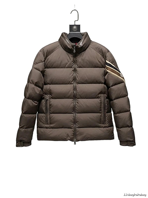 Moncler classic style fashionable coffee-colored down jacket
