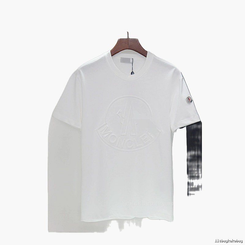 Moncler Embossed Casual White T-Shirt