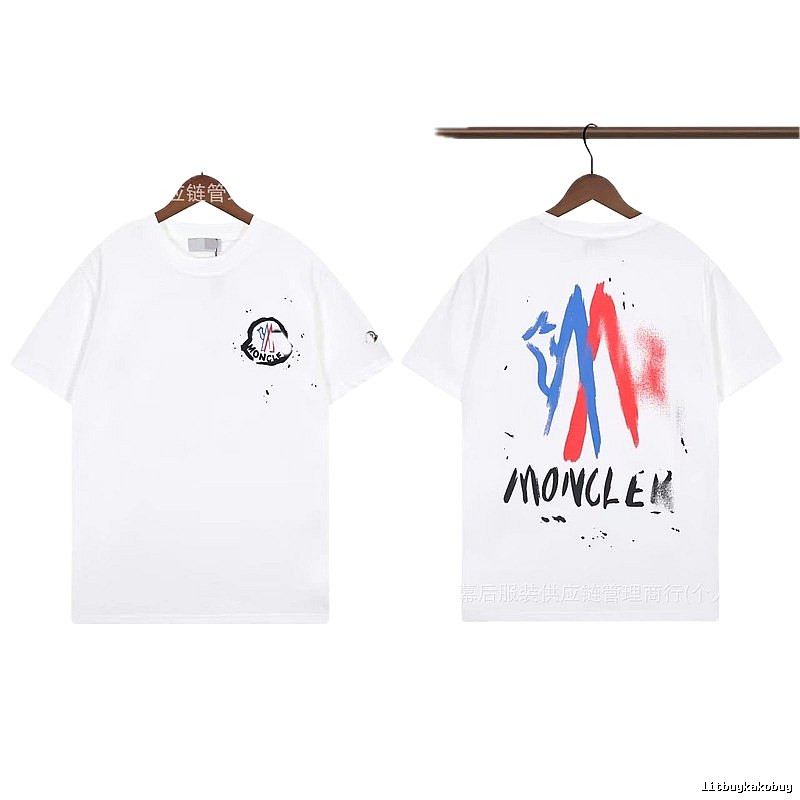Moncler Graffiti Street Style White Short-sleeve T-shirt