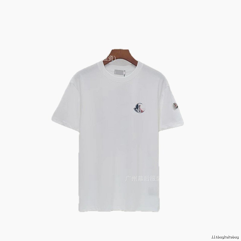 Moncler Logo Minimalist Style White Short-sleeved T-shirt