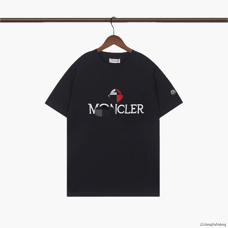 Moncler Printed Casual Black Short-sleeve T-shirt
