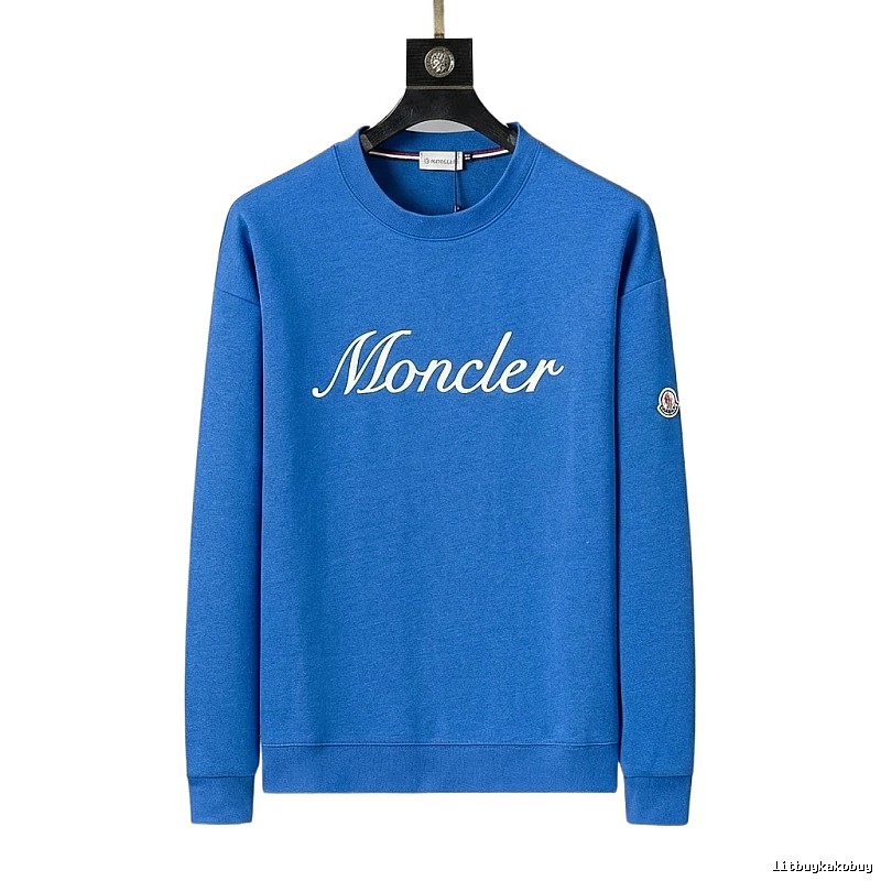 Moncler's simple and fashionable blue sweatshirt