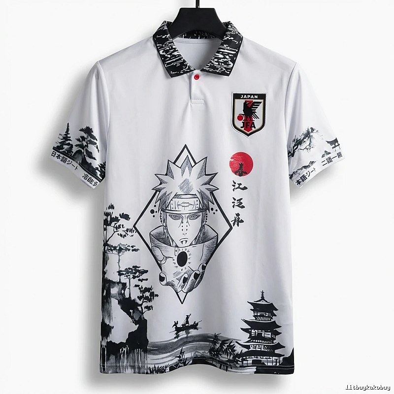Naruto series and wind white short sleeves