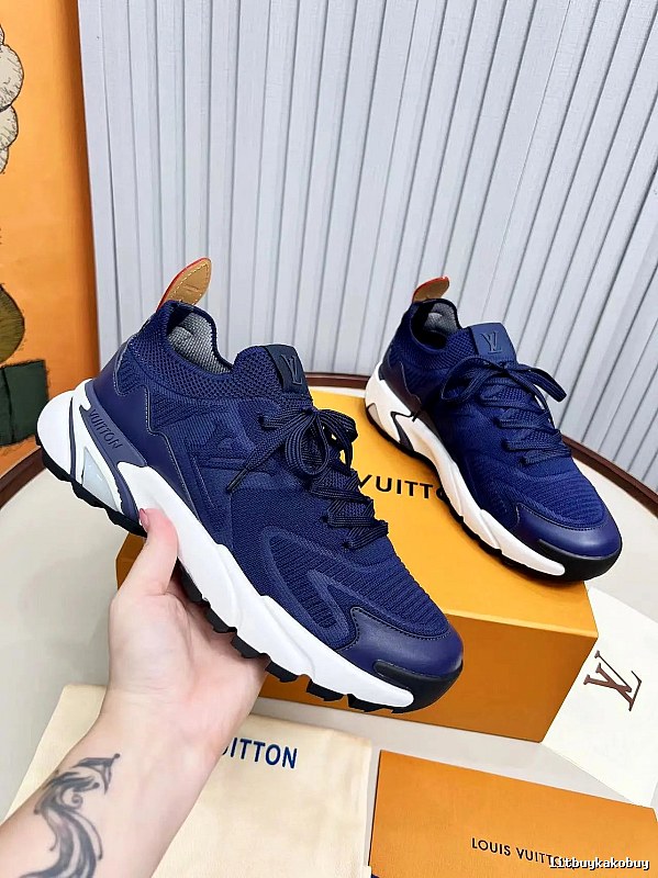 Navy Louis Vuitton Chunky Runner Sneaker for Streetwear Looks