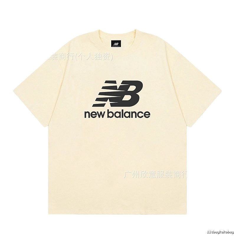 New Balance Classic Casual Style Apricot Beige Short Sleeve T-Shirt