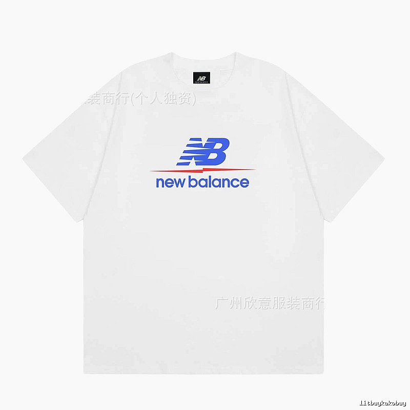 New Balance Printed Casual Style White T-shirt