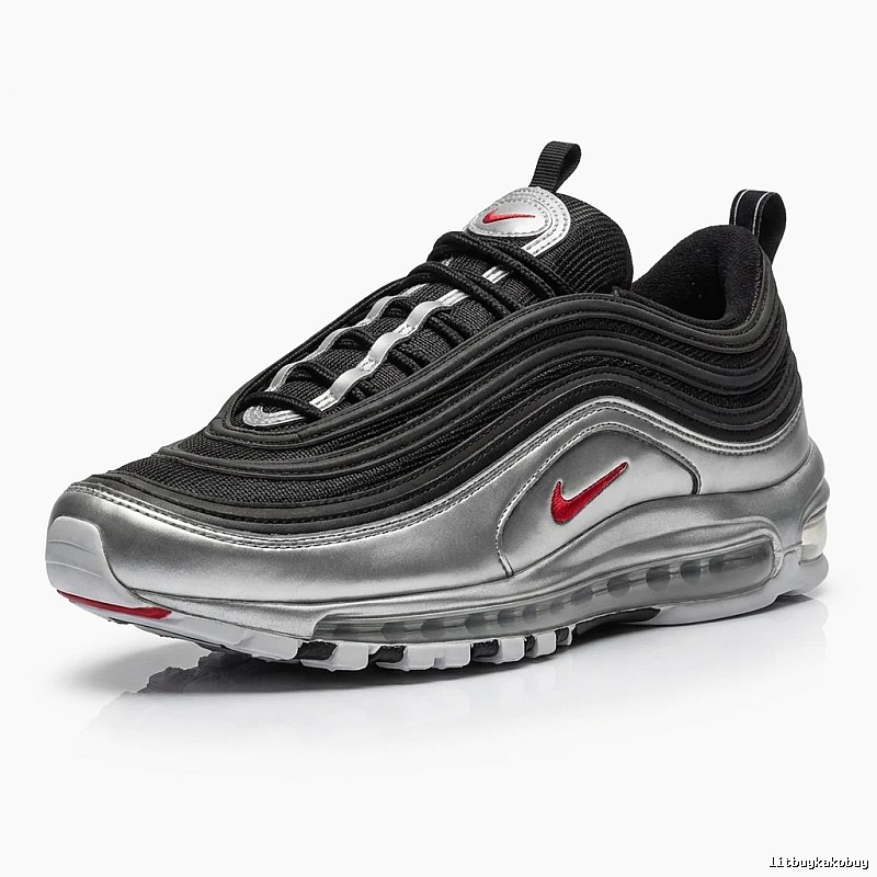 Nike Air Max 97 Silver and Black Retro Sports Shoes
