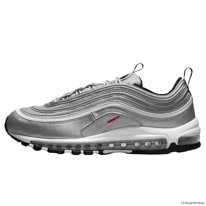Nike Air Max 97 Silver and White Athletic Shoes