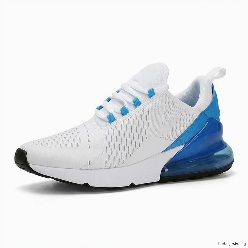 Nike Air Max white and blue sporty running shoes