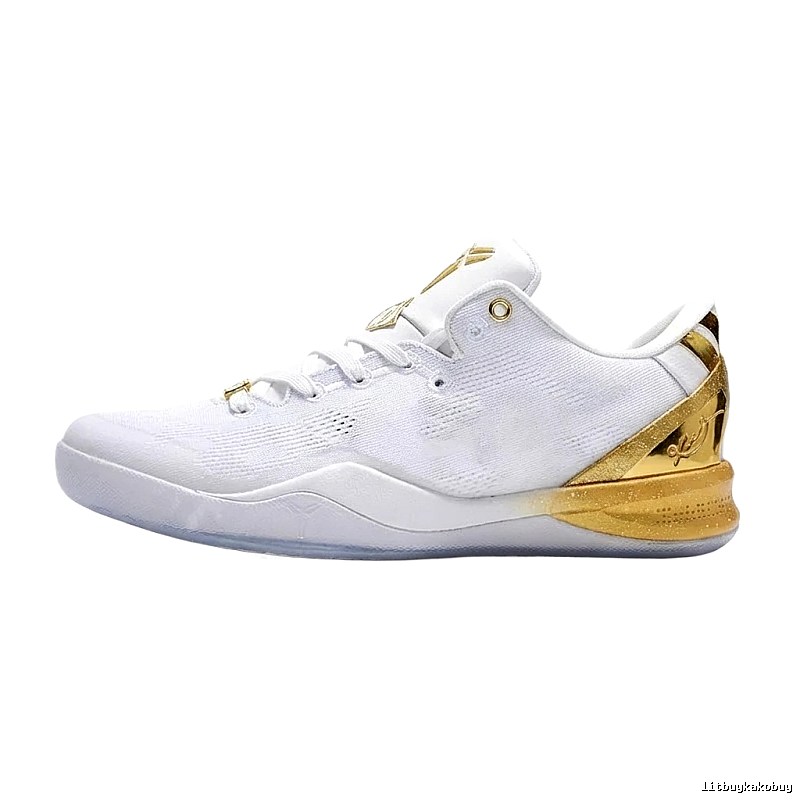 Nike Kobe series fashionable white - gold basketball shoes