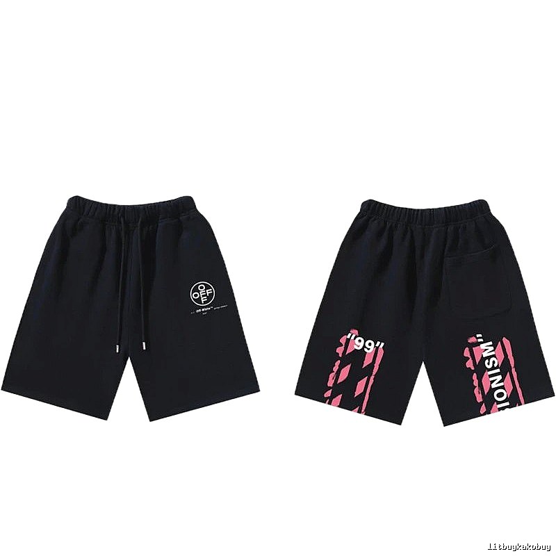 Off-White 018 Style Cool Black Shorts