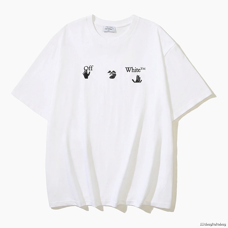 Off-White minimalist style white T-shirt