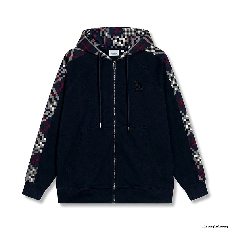 Other checkered patchwork style hoodie
