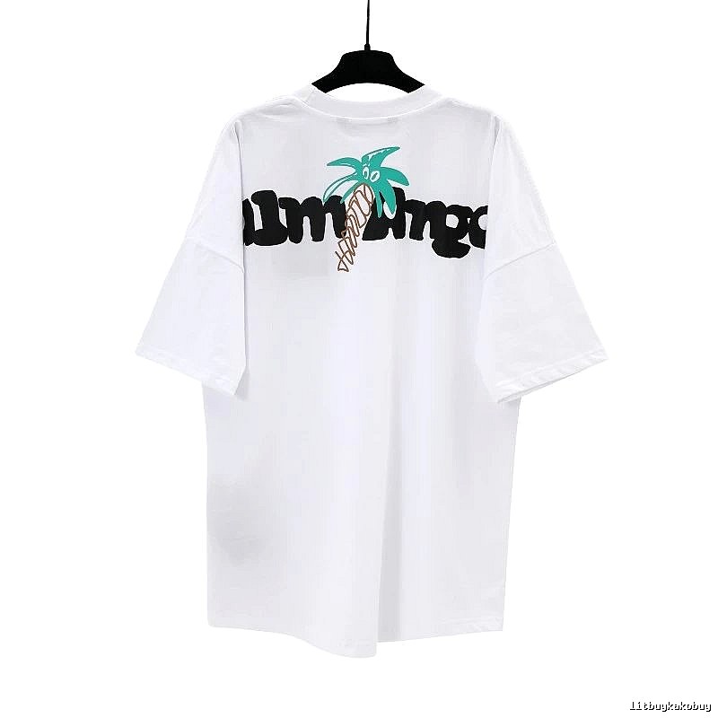 Palm Angels Classic Logo T-shirt White Palm Tree for Daily Styling