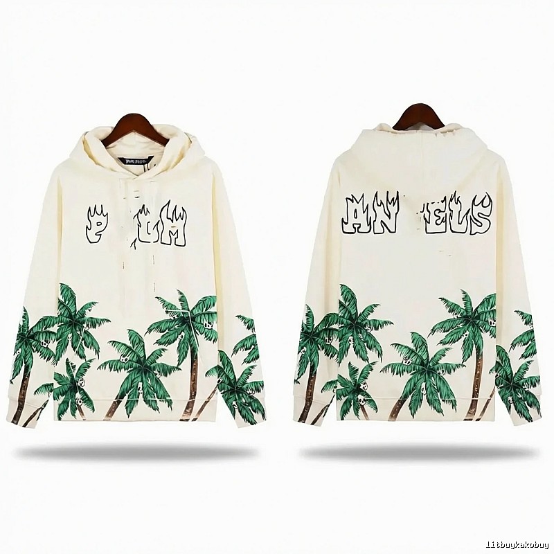 Palm Angels Coconut Tree Print Hoodie