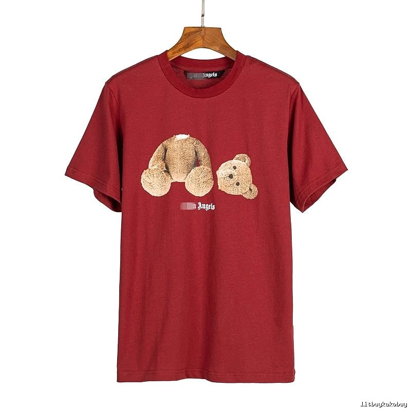 Palm Angels Premium Style Bear graphic T-shirt White Colorful Bear for Minimal Outfits