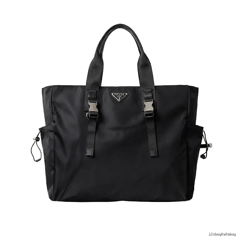 Prada Nylon Minimalist Style Black Bag