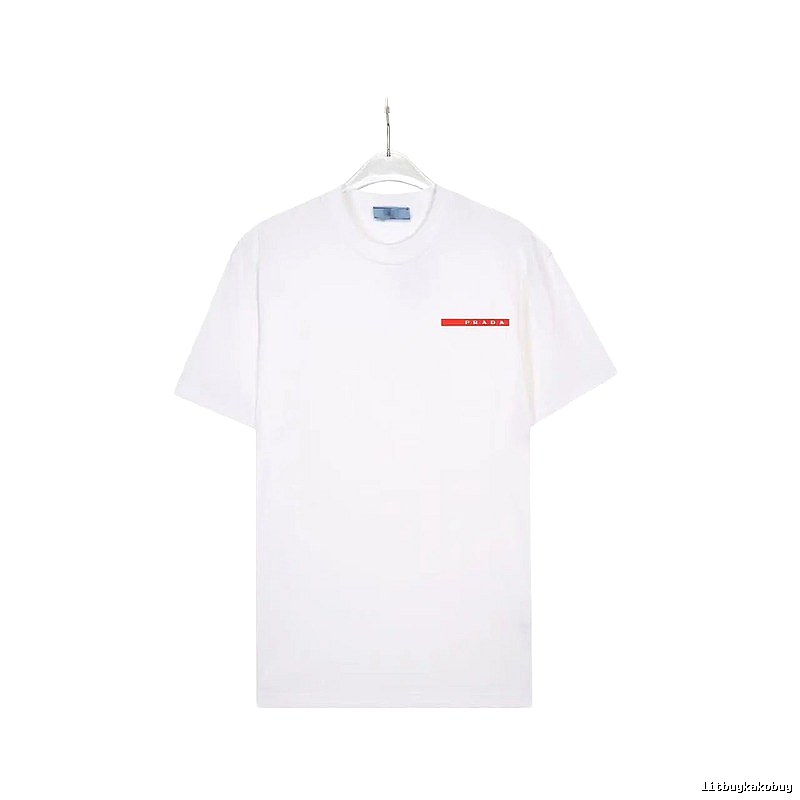 Prada Red Label Minimalist Style White Short-sleeve T-shirt