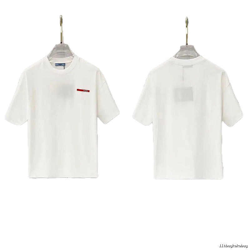 Prada Red Label Minimalist Style White Short-sleeved T-shirt