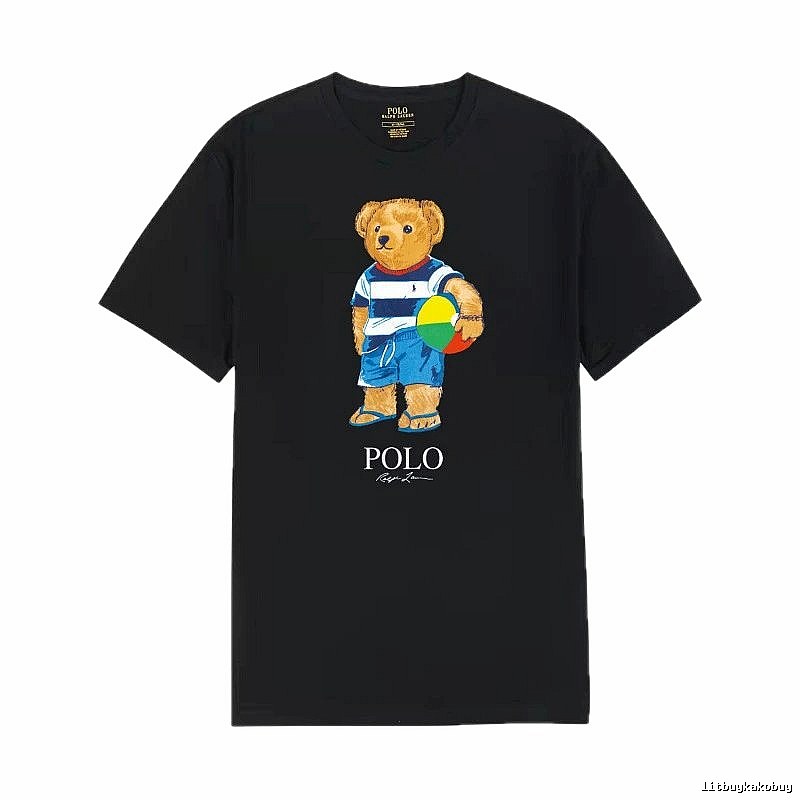 Ralph Lauren bear - style black T - shirt